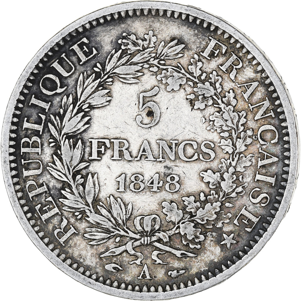 Coin, France, Hercule, 5 Francs, 1848, Paris, VF(30-35), Silver, KM:756.1