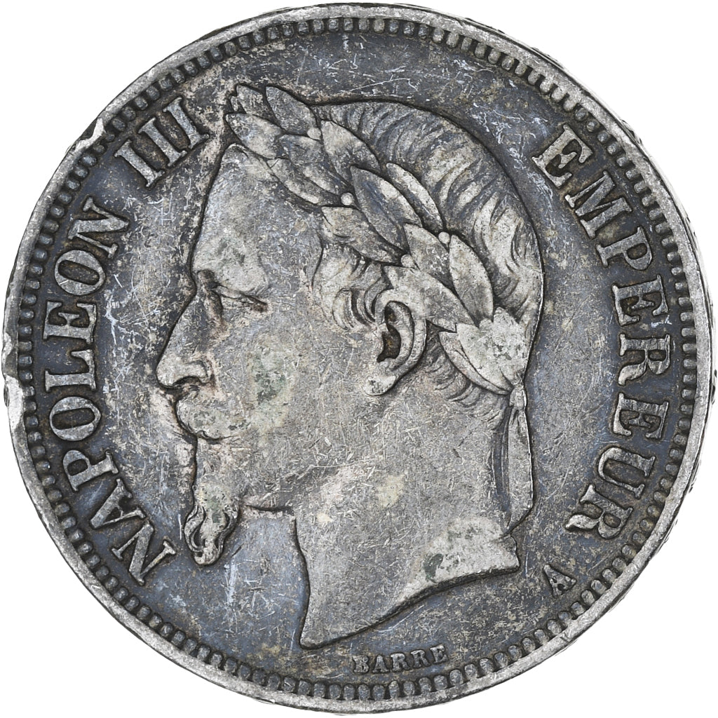 Coin, France, Napoleon III, 5 Francs, 1868, Paris, VF(30-35), Silver, KM:799.1