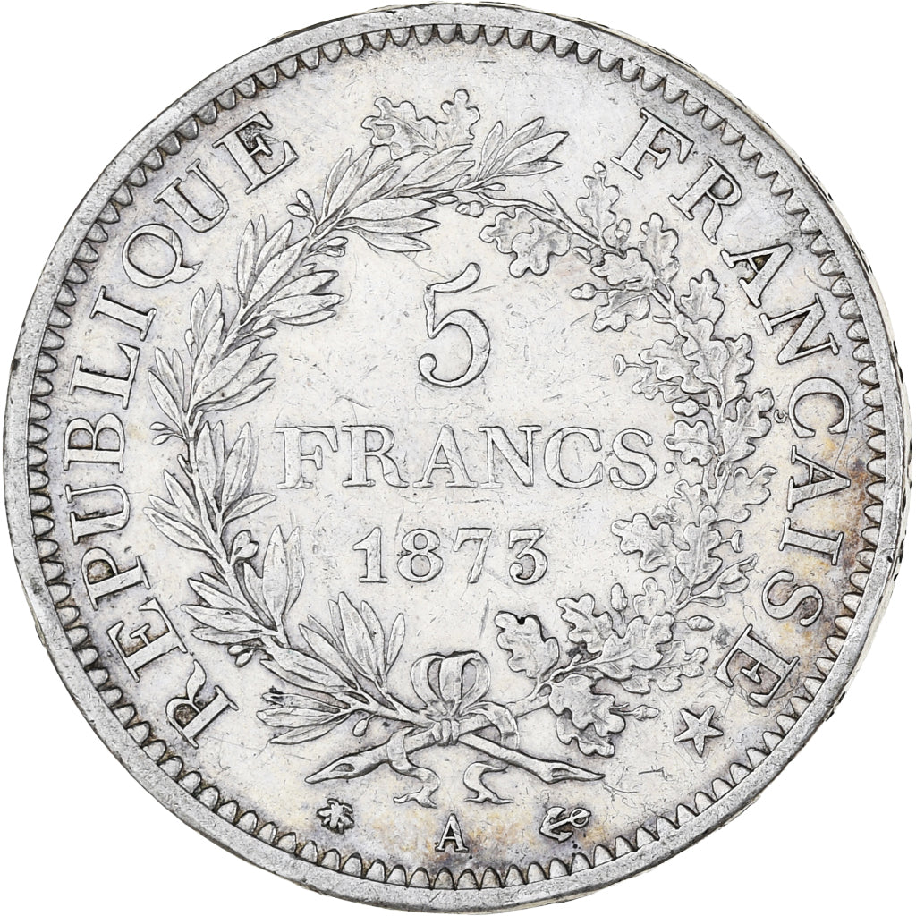 Coin, France, Hercule, 5 Francs, 1873, Paris, EF(40-45), Silver, KM:820.1