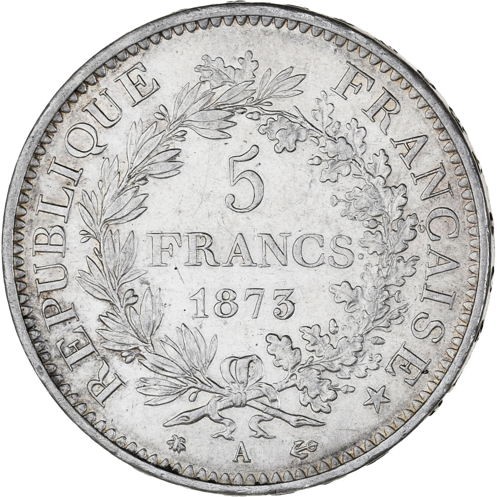 Coin, France, Hercule, 5 Francs, 1873, Paris, AU(55-58), Silver, KM:820.1