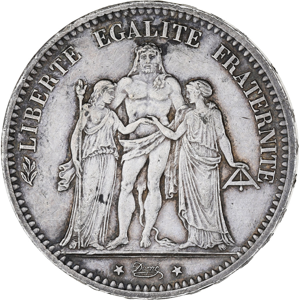 Moneta, Francia, Hercule, 5 Francs, 1873, Paris, SPL-, Argento, KM:820.1
