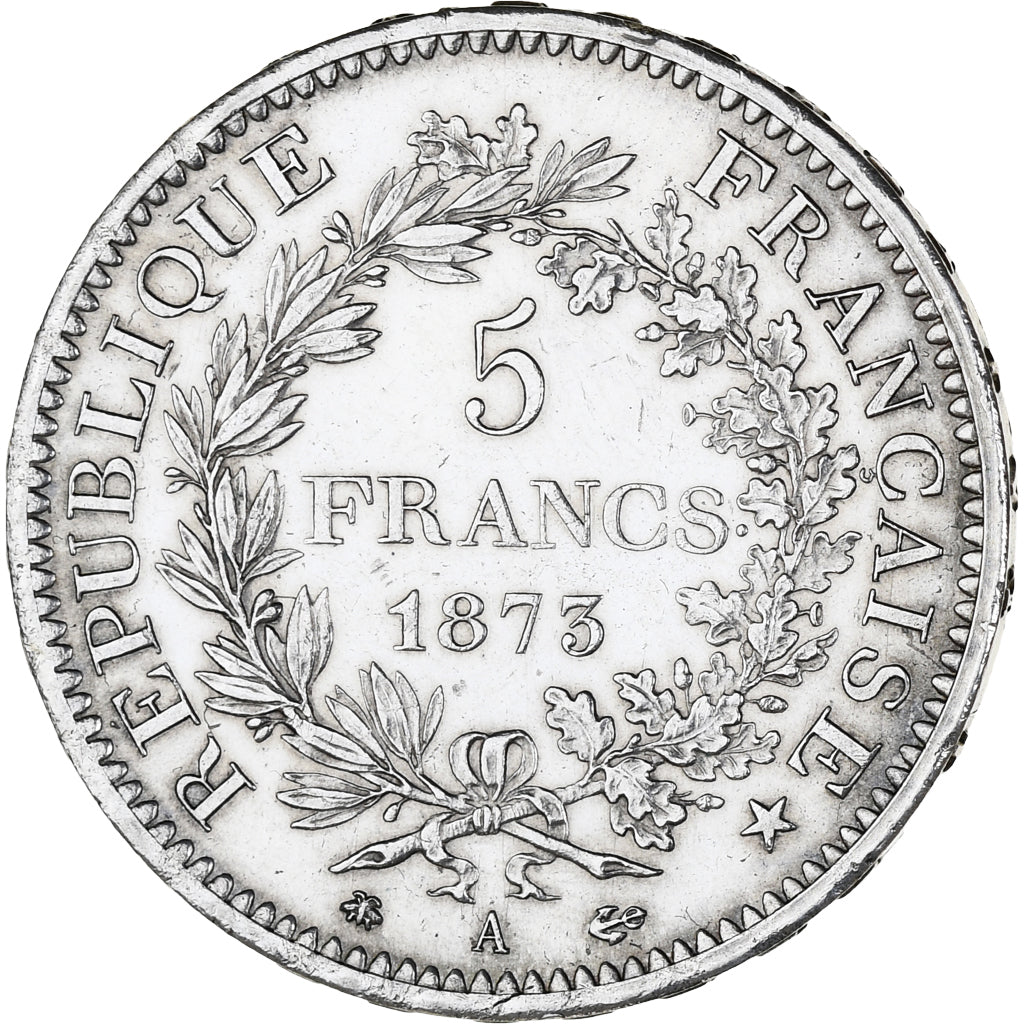 Coin, France, Hercule, 5 Francs, 1873, Paris, AU(55-58), Silver, KM:820.1