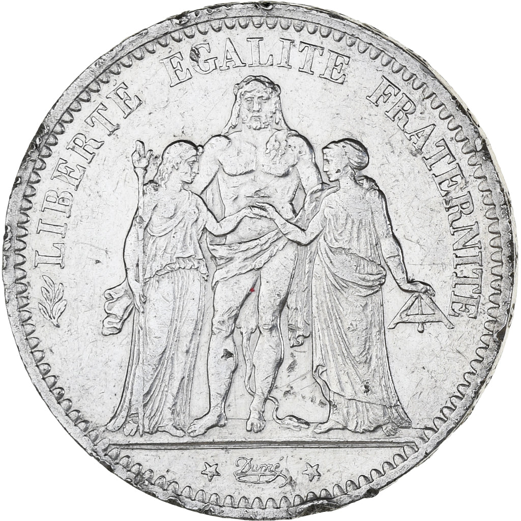Monnaie, France, Hercule, 5 Francs, 1875, Paris, TTB, Argent, Gadoury:745a