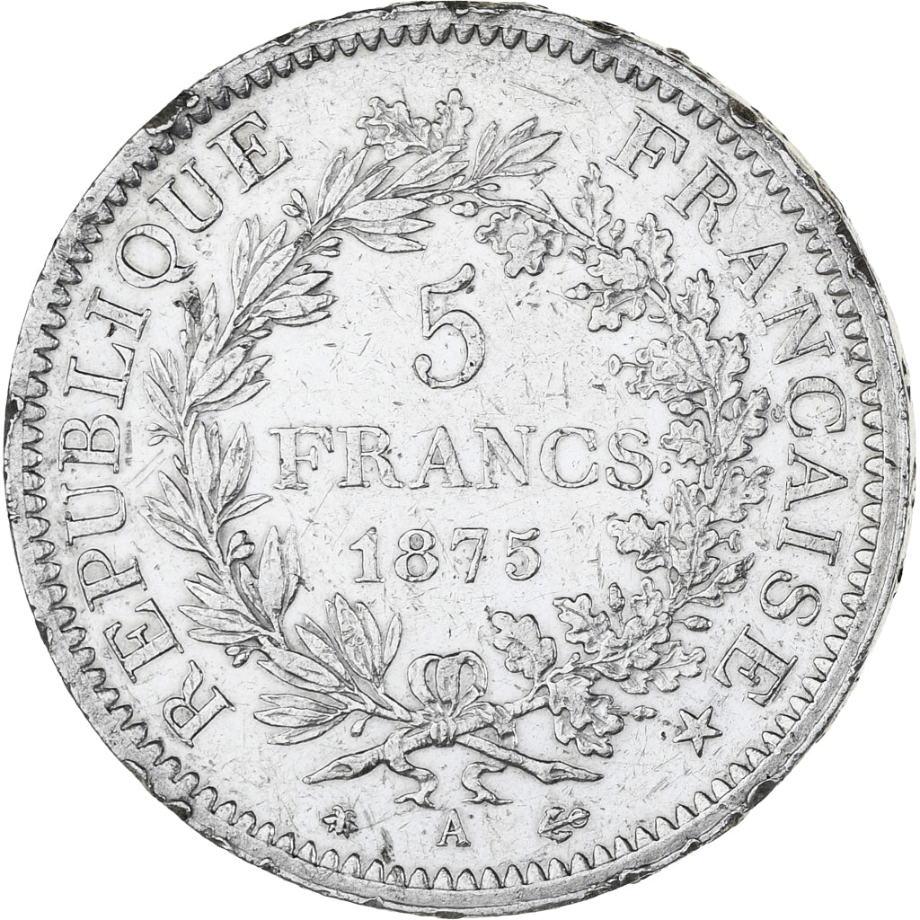Monnaie, France, Hercule, 5 Francs, 1875, Paris, TTB, Argent, Gadoury:745a