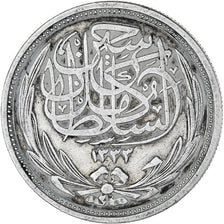 Moneta, Egitto, Hussein Kamil, 10 Piastres, 1916, BB, Argento, KM:319