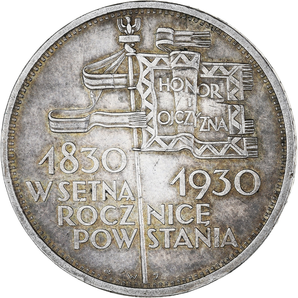 Moneta, Polska, 5 Zlotych, 1930, Warsaw, AU(50-53), Srebro, KM:19.1