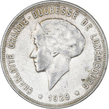Coin, Luxembourg, Charlotte, 10 Francs, 1929, AU(50-53), Silver, KM:39