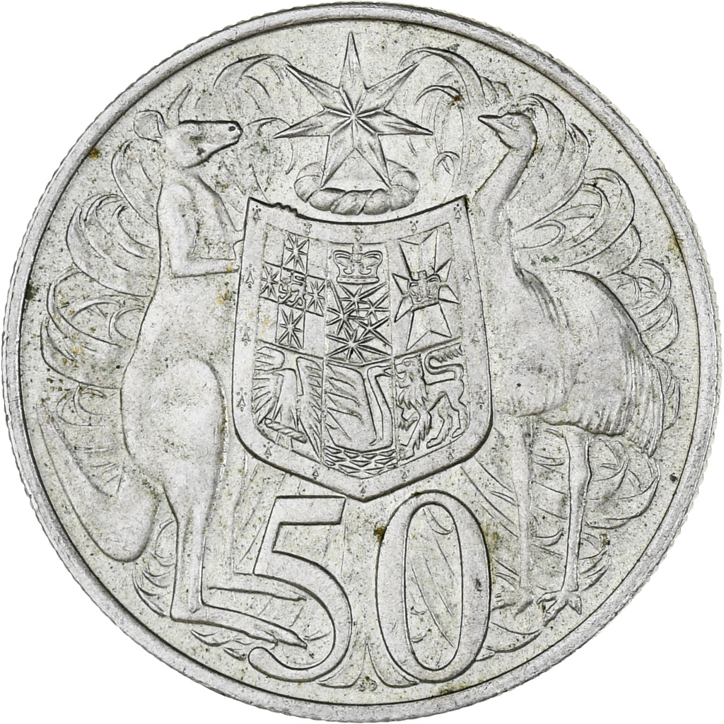 Coin, Australia, Elizabeth II, 50 Cents, 1966, AU(55-58), Silver, KM:67