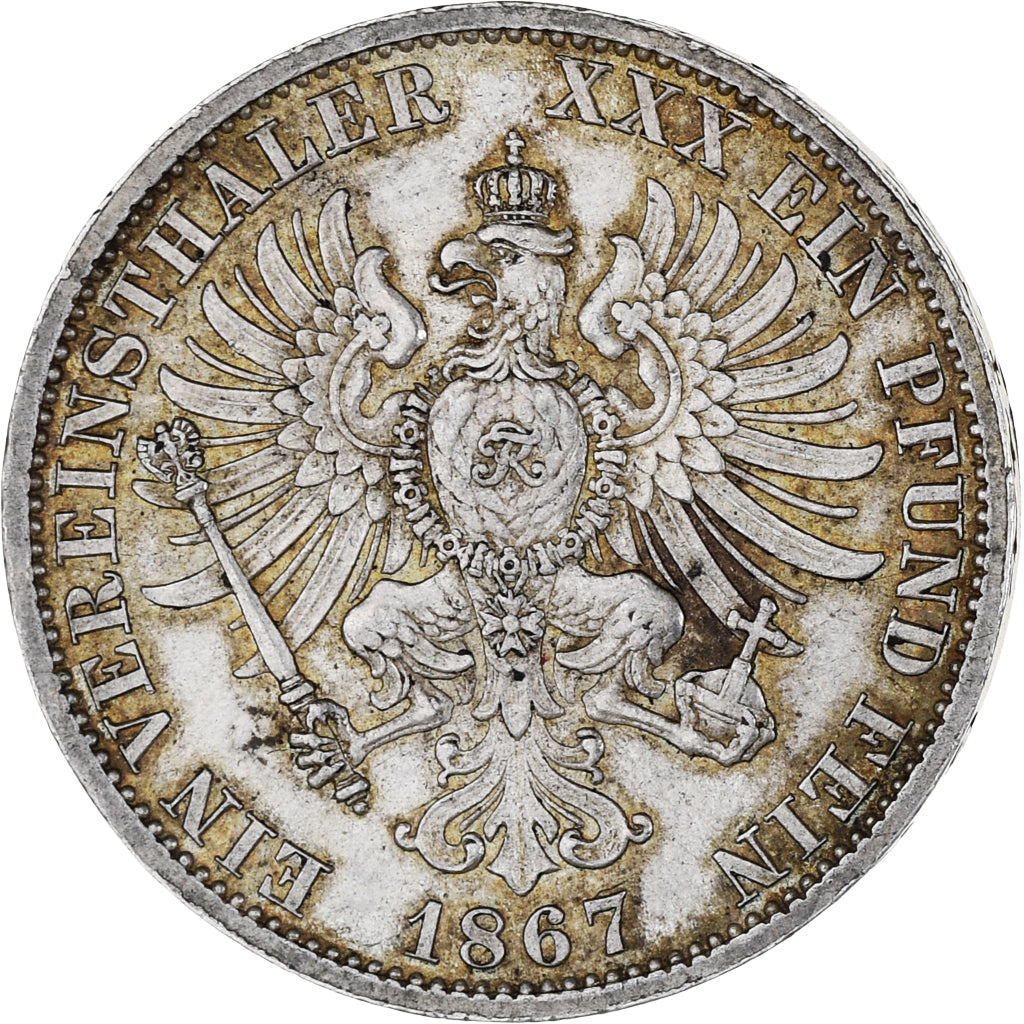 Coin, German States, PRUSSIA, Wilhelm I, Thaler, 1867, Berlin, MS(60-62)