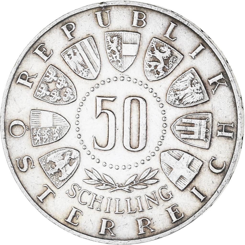 Moneta, Austria, 50 Schilling, 1964, BB, Argento