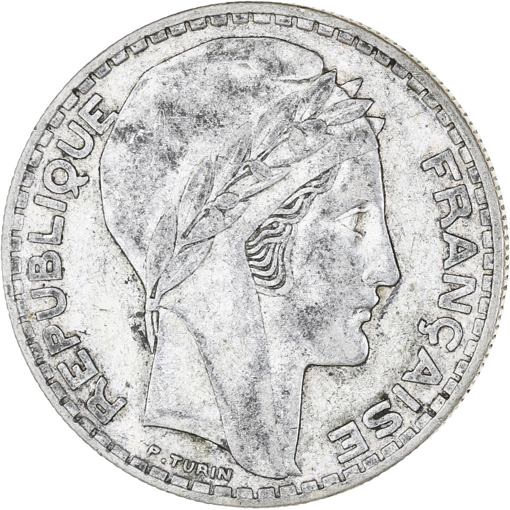 Munten, Frankrijk, Turin, 20 Francs, 1937, Paris, FR+, Zilver, KM:879