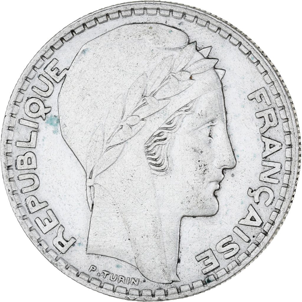Munten, Frankrijk, Turin, 20 Francs, 1937, Paris, ZF, Zilver, KM:879