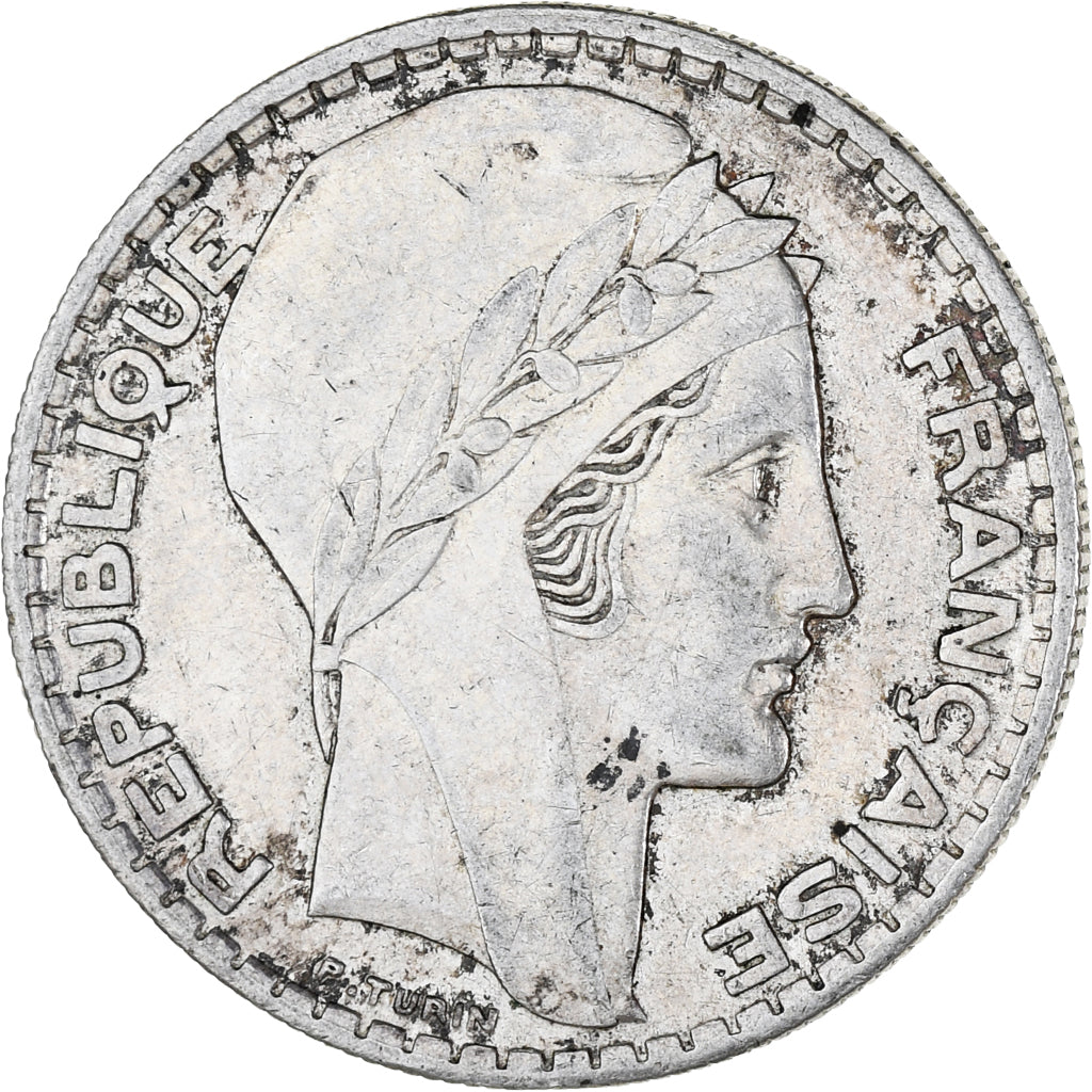 Munten, Frankrijk, Turin, 20 Francs, 1937, Paris, ZF, Zilver, KM:879