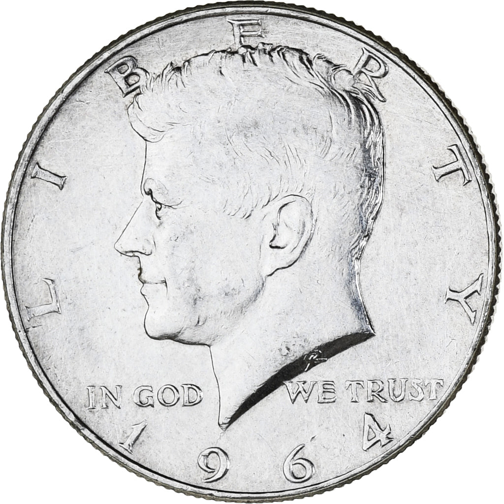 Coin, United States, Kennedy Half Dollar, Half Dollar, 1964, U.S. Mint