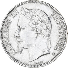 Coin, France, Napoleon III, 5 Francs, 1867, Strasbourg, VF(30-35), Silver