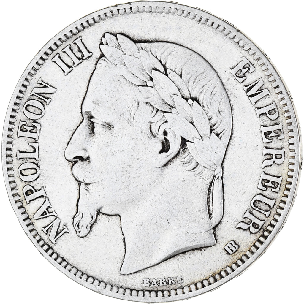 Coin, France, Napoléon III, 5 Francs, 1869, Strasbourg, VF(20-25), Silver