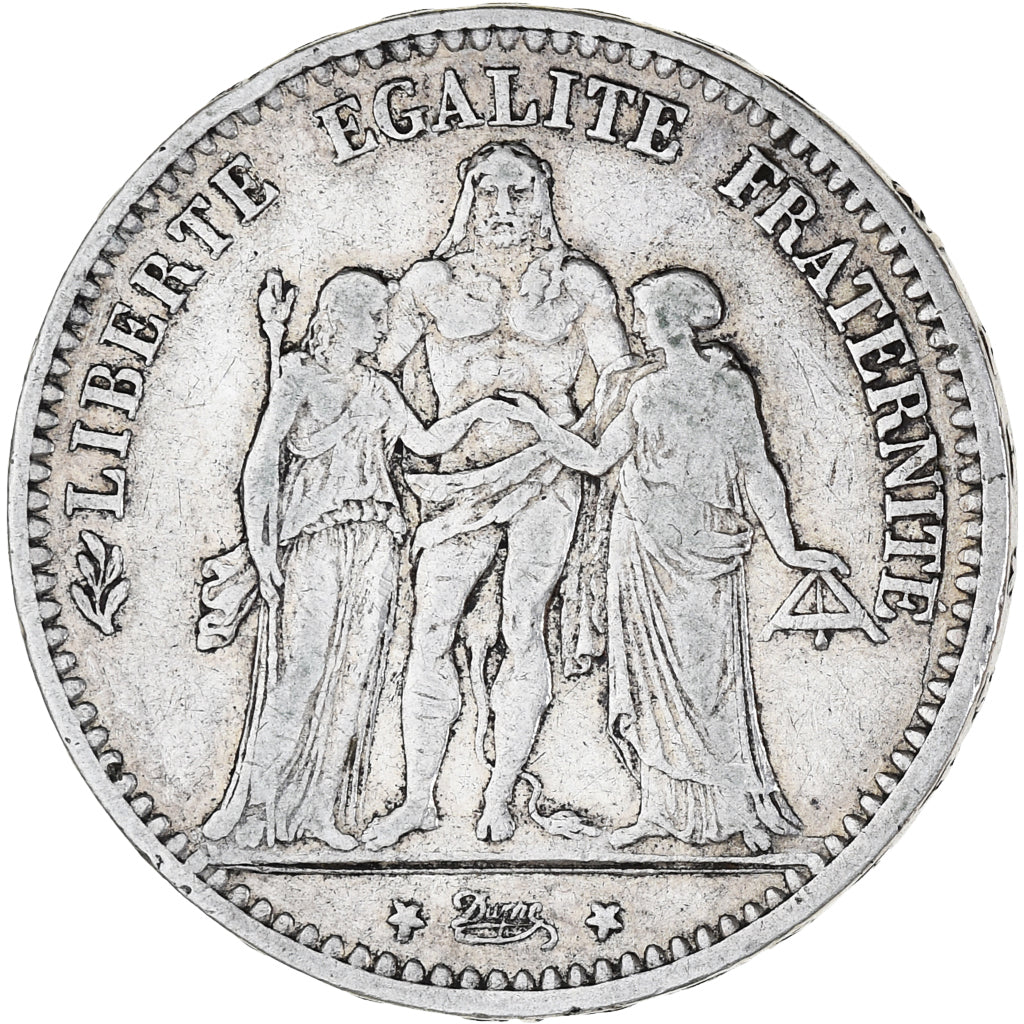 Coin, France, Hercule, 5 Francs, 1874, Bordeaux, VF(30-35), Silver, KM:820.2