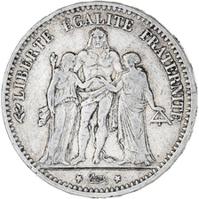 Coin, France, Hercule, 5 Francs, 1874, Bordeaux, VF(30-35), Silver, KM:820.2