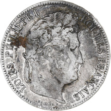 Coin, France, Louis-Philippe, 5 Francs, 1837, Lille, VF(20-25), Silver