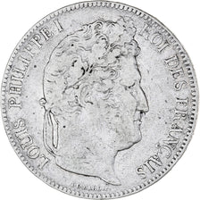Coin, France, Louis-Philippe, 5 Francs, 1843, Lille, VF(20-25), Silver