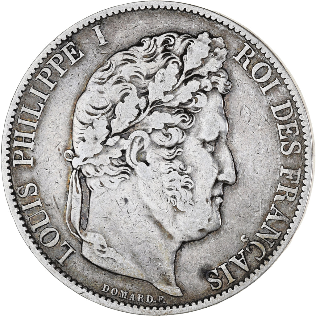 Coin, France, Louis-Philippe, 5 Francs, 1845, Lille, VF(20-25), Silver