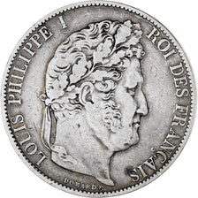 Coin, France, Louis-Philippe, 5 Francs, 1845, Lille, VF(20-25), Silver