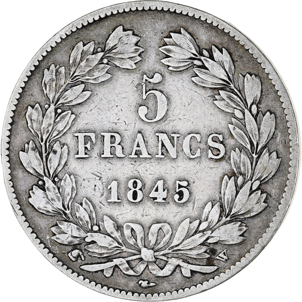 Coin, France, Louis-Philippe, 5 Francs, 1845, Lille, VF(20-25), Silver
