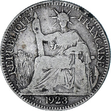 Munten, FRANS INDO-CHINA, 10 Cents, 1923, Paris, FR, Zilver, KM:16.1