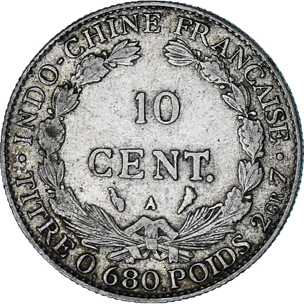 Monnaie, Indochine française, 10 Cents, 1929, Paris, TB+, Argent, KM:16.1