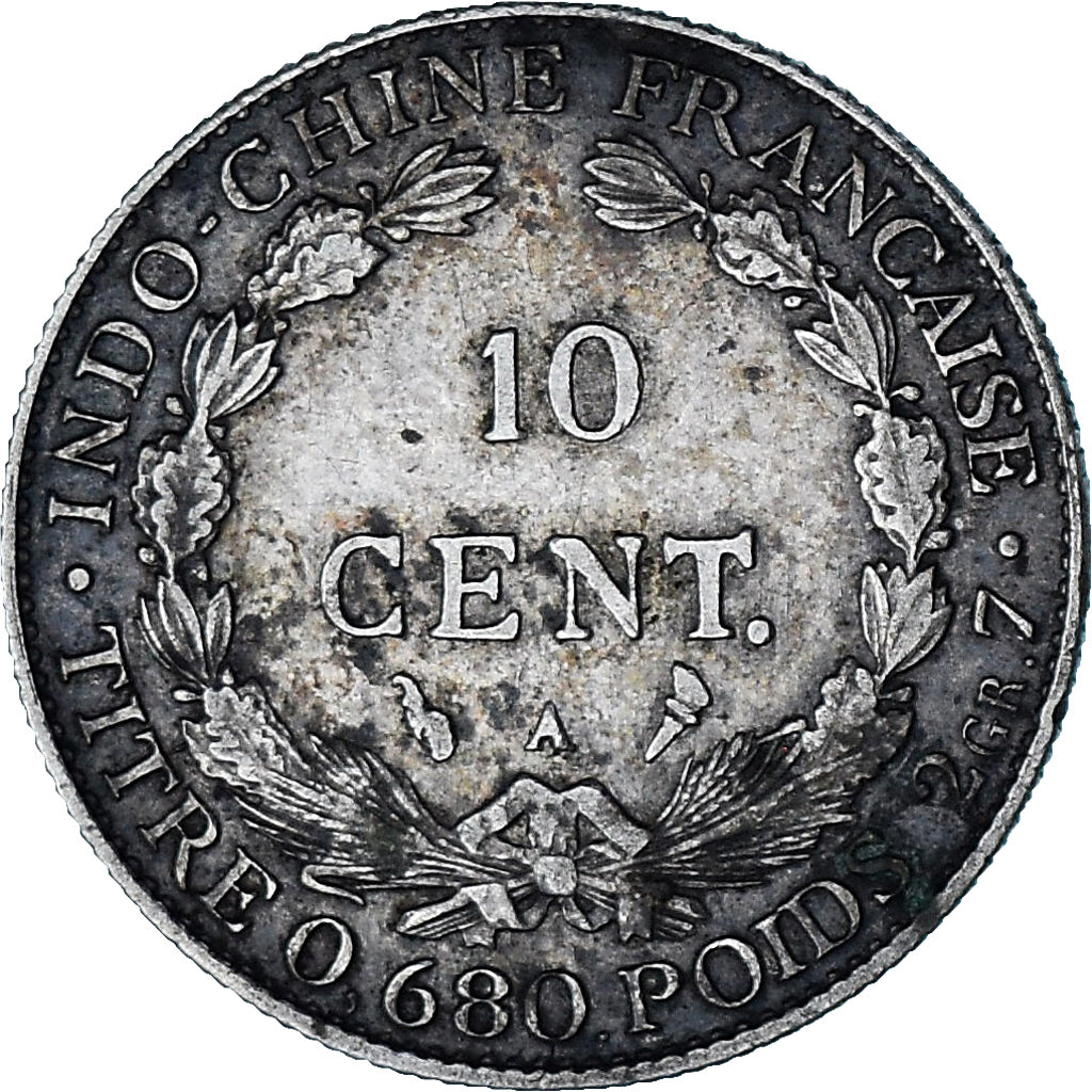Coin, FRENCH INDO-CHINA, 10 Cents, 1930, Paris, AU(50-53), Silver, KM:16.1