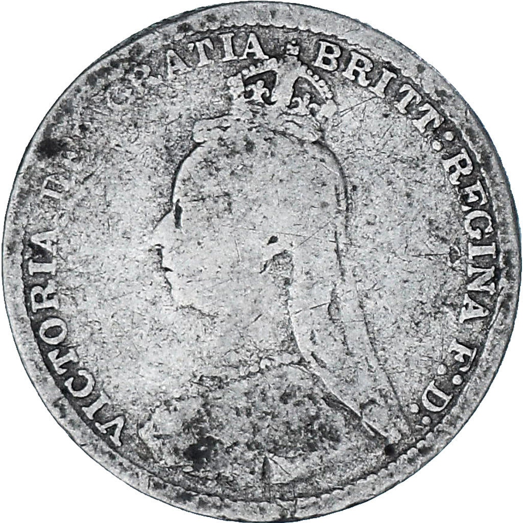 Moneta, Gran Bretagna, Victoria, 3 Pence, 1889, B+, Argento, KM:758