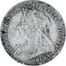 Moneda, Gran Bretaña, Victoria, 3 Pence, 1901, BC+, Plata, KM:777