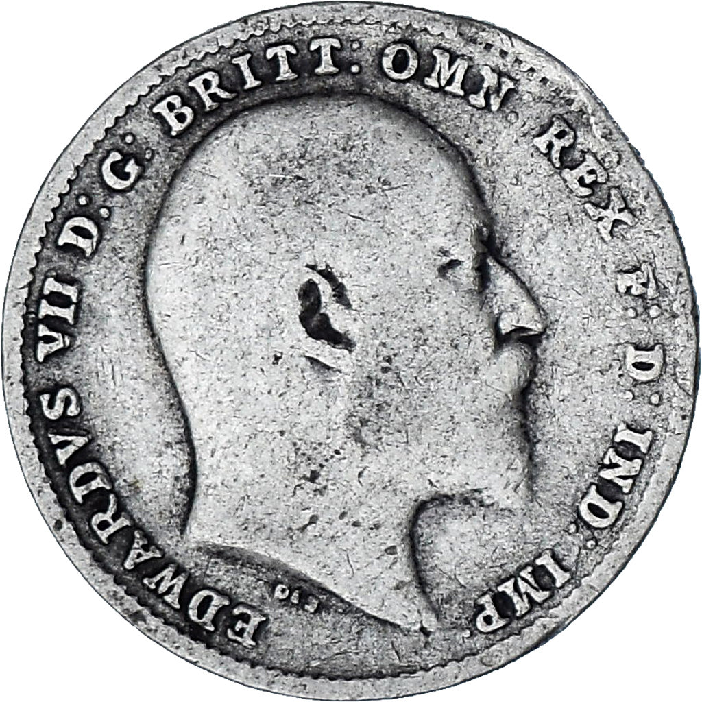 Moeda, Grã-Bretanha, Edward VII, 3 Pence, 1902, VF(20-25), Prata, KM:797.1