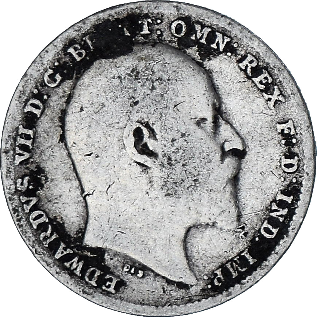 Moneta, Gran Bretagna, Edward VII, 3 Pence, 1902, MB, Argento, KM:797.1