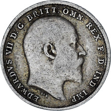 Coin, Great Britain, Edward VII, 3 Pence, 1902, VF(30-35), Silver, KM:797.1