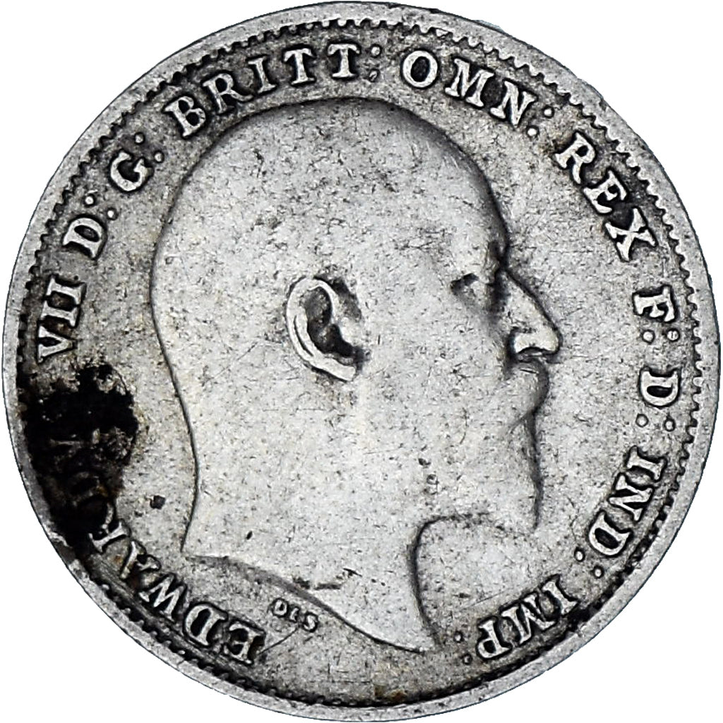 Moneta, Gran Bretagna, Edward VII, 3 Pence, 1902, BB, Argento, KM:797.1