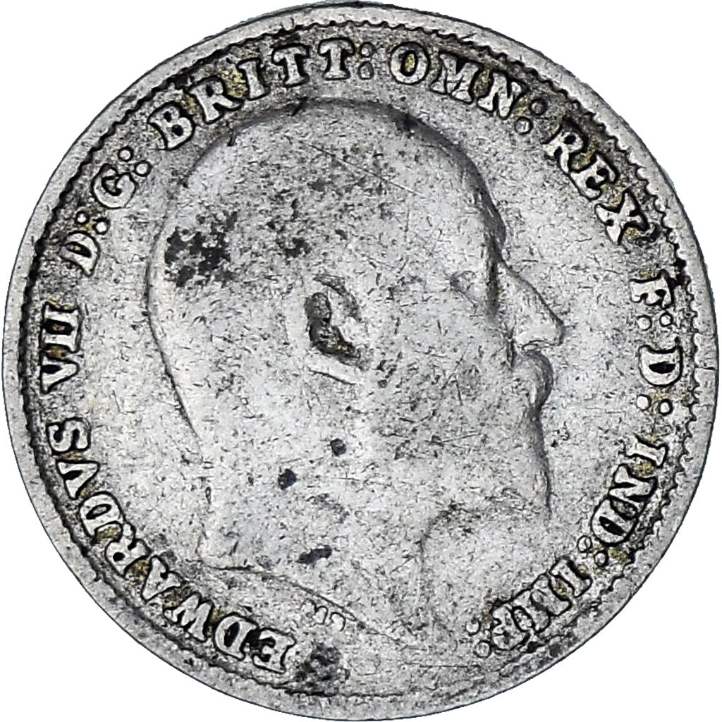 Coin, Great Britain, Edward VII, 3 Pence, 1904, VF(30-35), Silver, KM:797.1