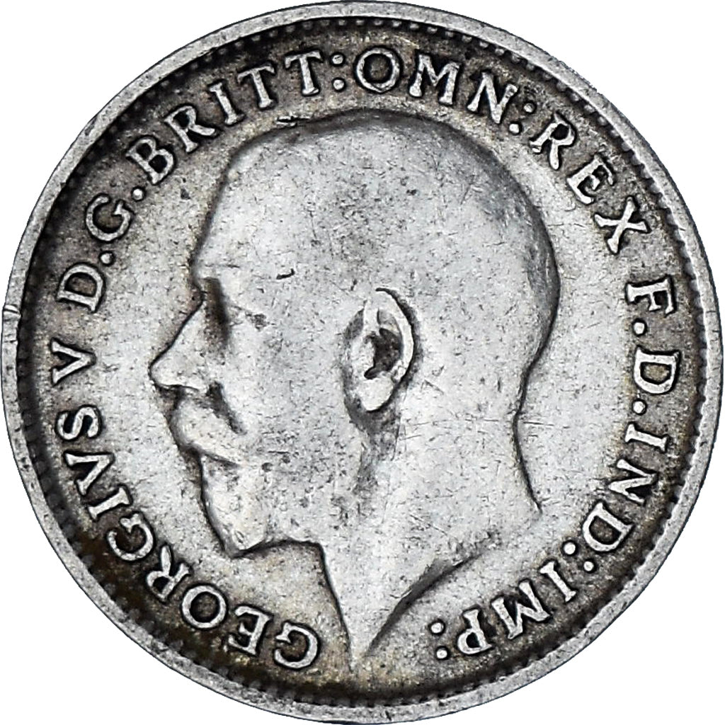Moeda, Grã-Bretanha, George V, 3 Pence, 1913, EF(40-45), Prata, KM:813