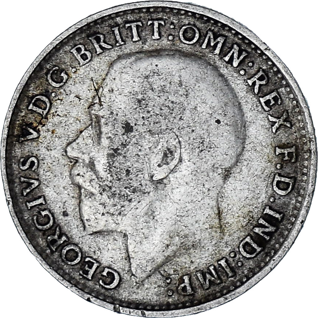 Coin, Great Britain, George V, 3 Pence, 1914, VF(30-35), Silver, KM:813