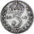 Moneda, Gran Bretaña, George V, 3 Pence, 1914, BC+, Plata, KM:813