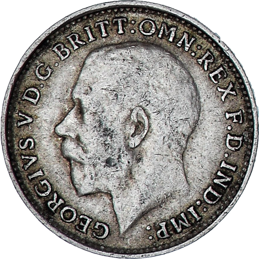 Moneta, Gran Bretagna, George V, 3 Pence, 1915, BB, Argento, KM:813