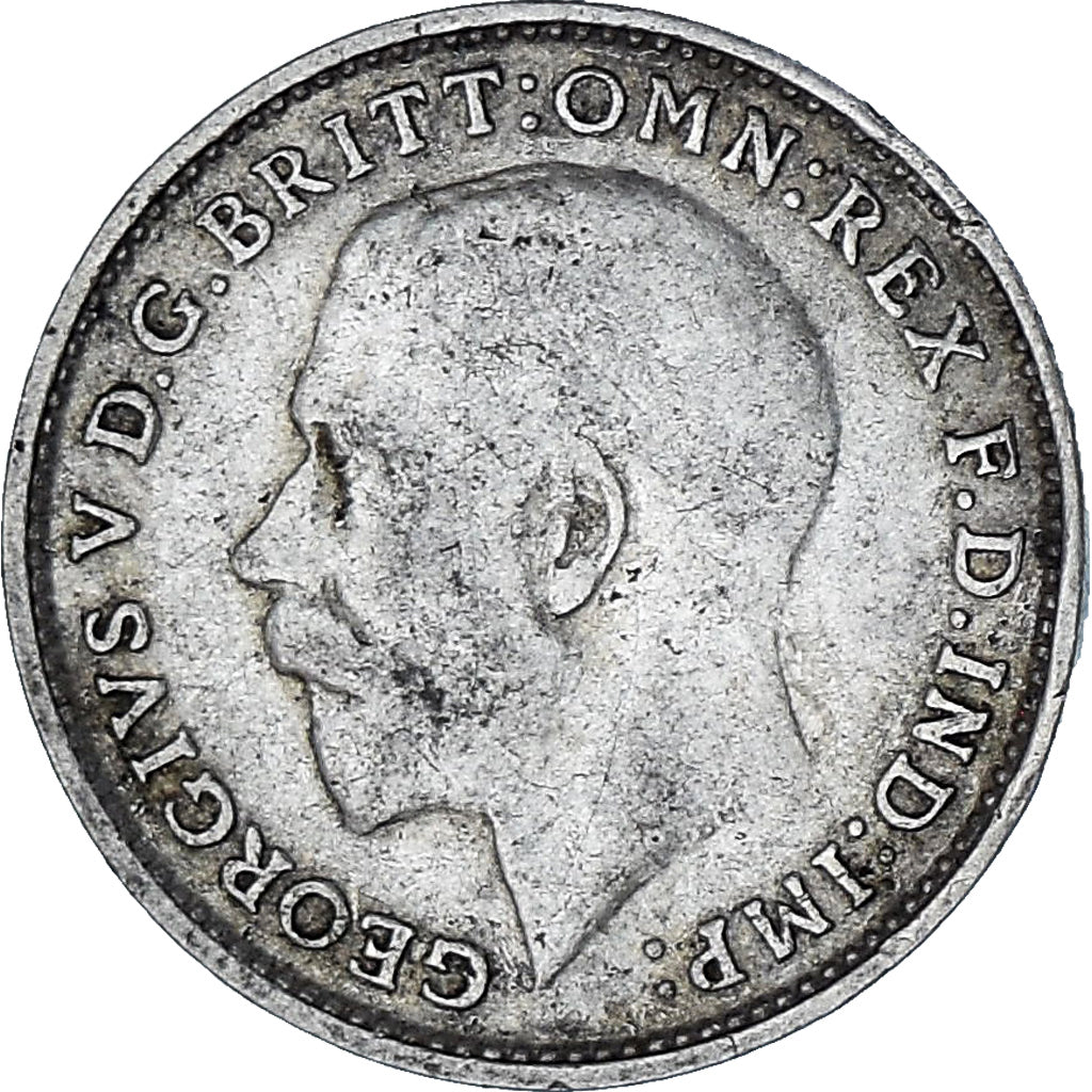 Moneta, Gran Bretagna, George V, 3 Pence, 1915, BB, Argento, KM:813