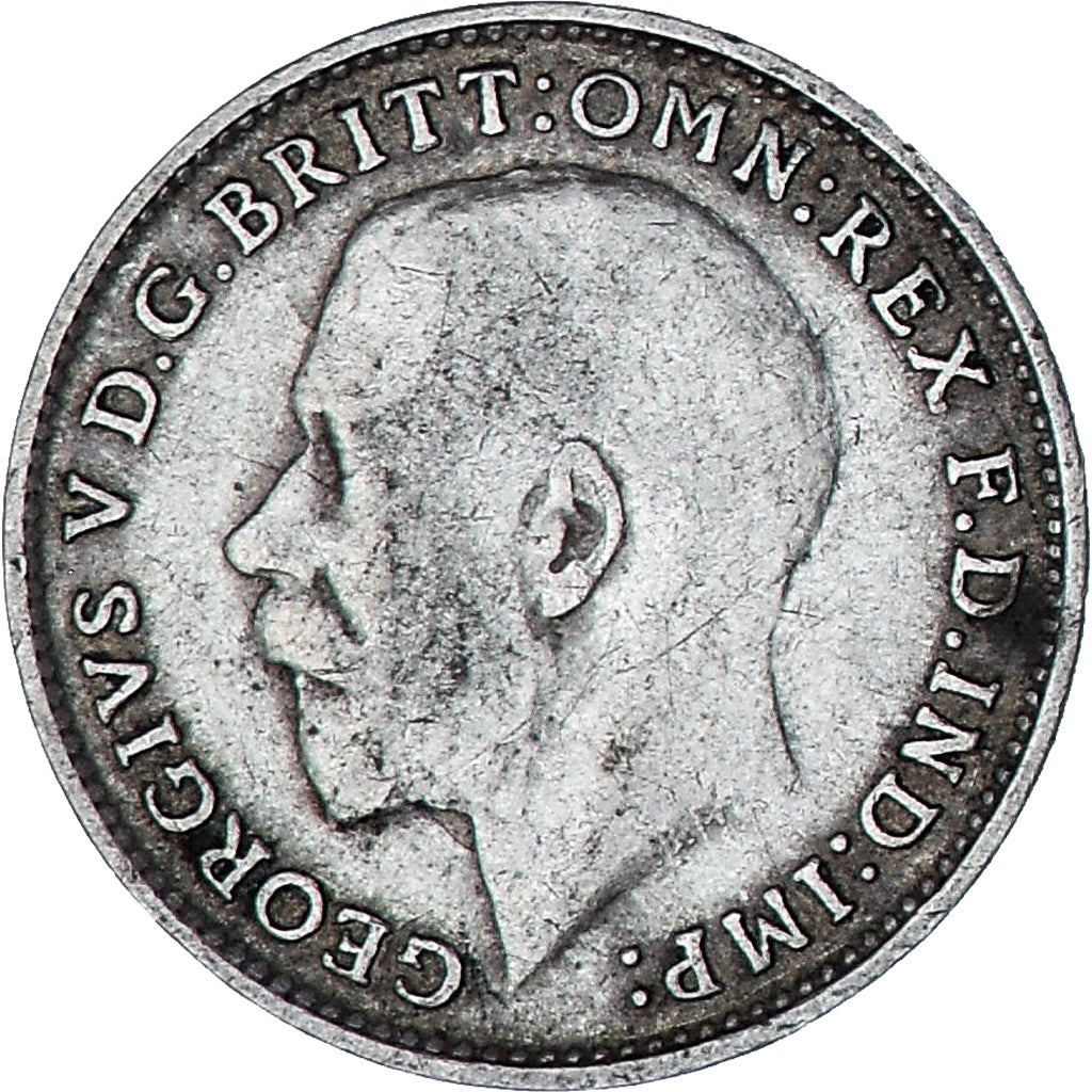 Moneta, Gran Bretagna, George V, 3 Pence, 1915, BB, Argento, KM:813