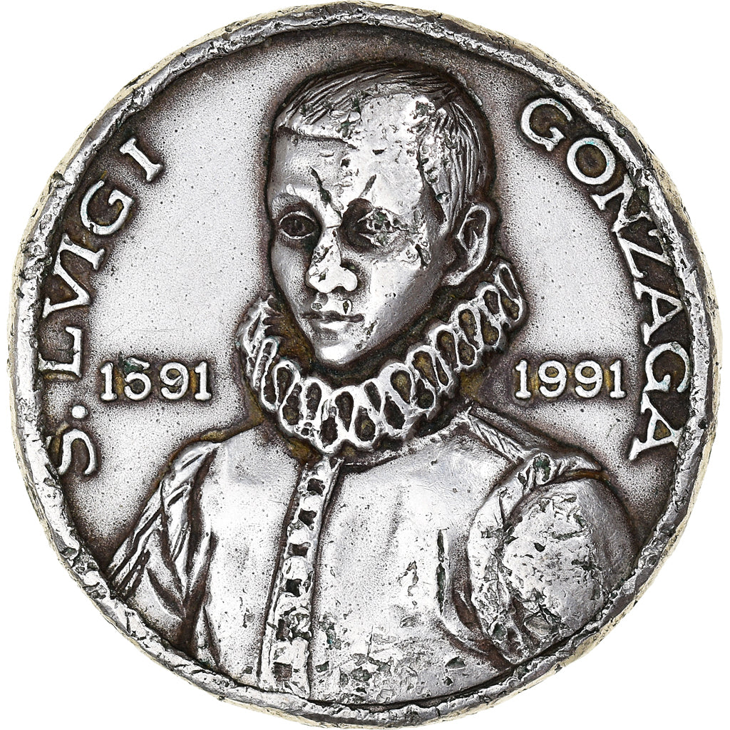 Vaticano, medaglia, Luigi Gonzaga, Jean-Paul II, Religions & beliefs, 1991