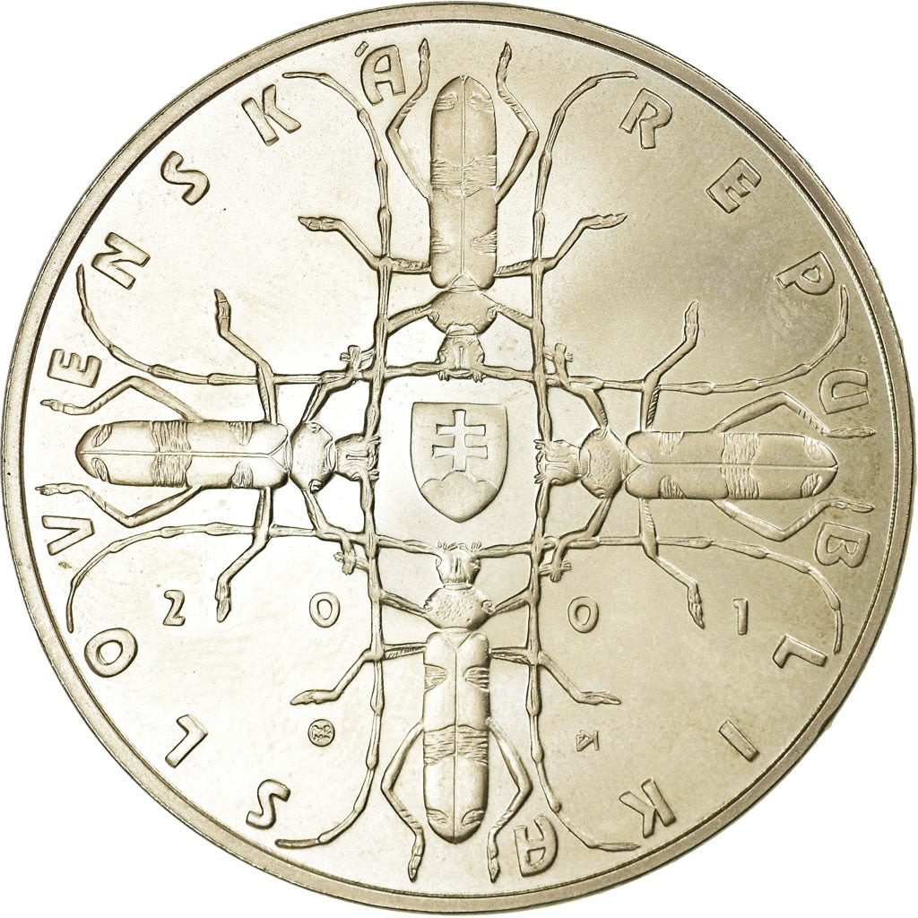 Coin, Slovakia, 500 Korun, 2001, Kremnica, MS(63), Silver, KM:56