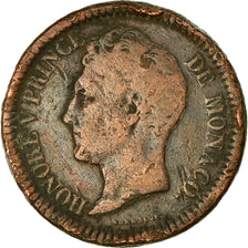 Coin, Monaco, Honore V, Decime, 1838, Monaco, VF(20-25), Copper, KM:97.1