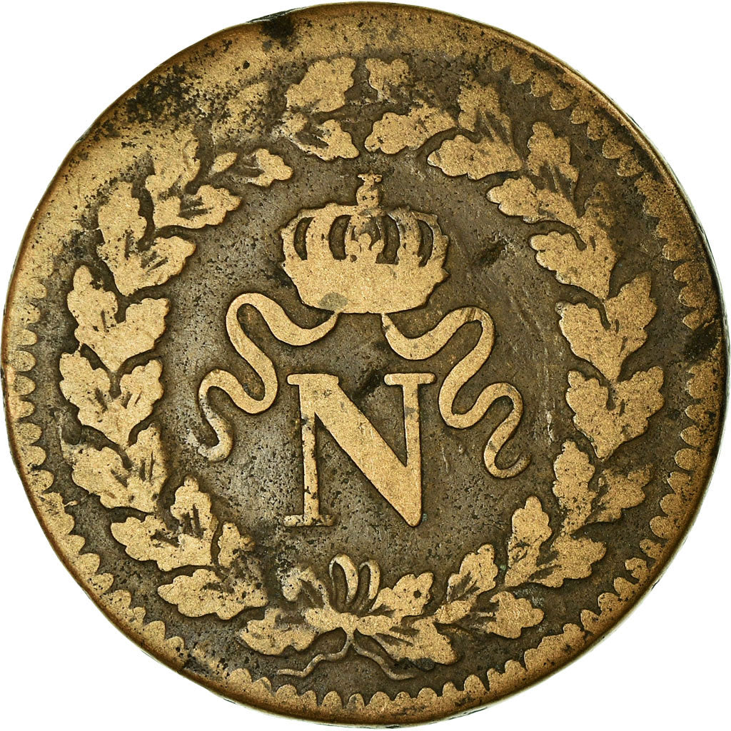 Coin, France, Napoleon III, Napoléon I, Decime, 1814, Strasbourg, VF(30-35)