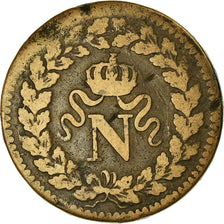 Coin, France, Napoleon III, Napoléon I, Decime, 1814, Strasbourg, VF(30-35)