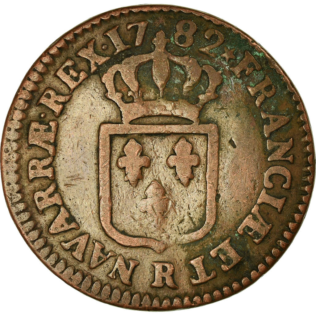 Monnaie, France, Louis XVI, Sol ou sou, Sol, 1782, Orléans, TB, Cuivre