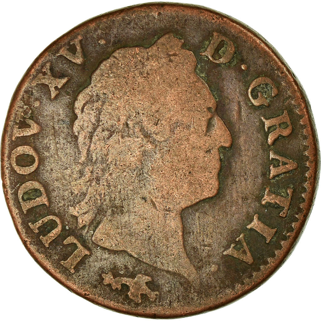 Monnaie, France, Louis XV, Sol à la vieille tête, Sol, 1770, Besan, TB